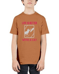 life is better with a cat Style 63# - cats - Youth Tee Unisex