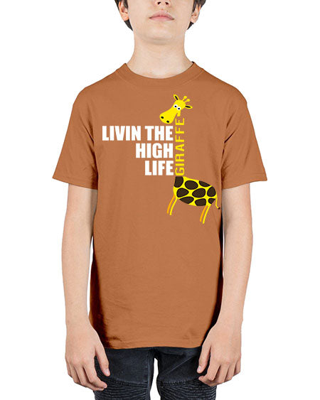 living the high life giraffe - giraffee - Youth Tee Unisex