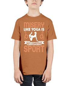 misery like yoga is not a competitive sport  425# - yoga - Youth Tee Unisex
