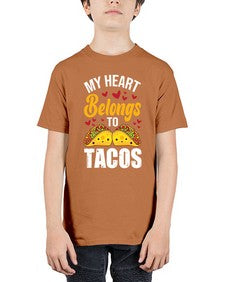 my heart belongs to tacos 1423# - tacos - Youth Tee Unisex