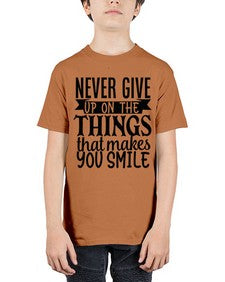never give up on the things that makes you smile Style 83# - motivation - Youth Tee Unisex