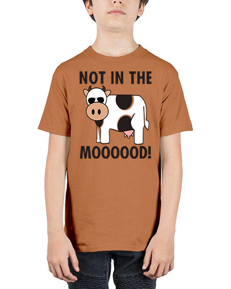 not in the mooood  - cow - Youth Tee Unisex