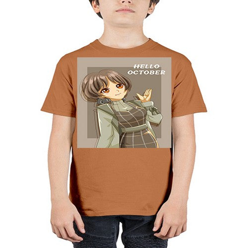 of beautiful girl in hello october 133# - anime - Youth Tee Unisex
