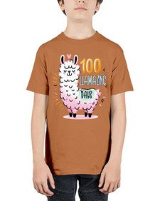 one hundredth Day of School Llama 599# - one hundred days - Youth Tee Unisex