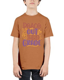 peace out third grade 645# - third grade - Youth Tee Unisex