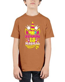 reading is magical 366# - unicorn - Youth Tee Unisex