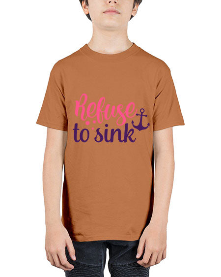 refuse to sink Style 4# - breast cancer - Youth Tee Unisex