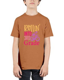 rollin into third grade 782# - third grade - Youth Tee Unisex