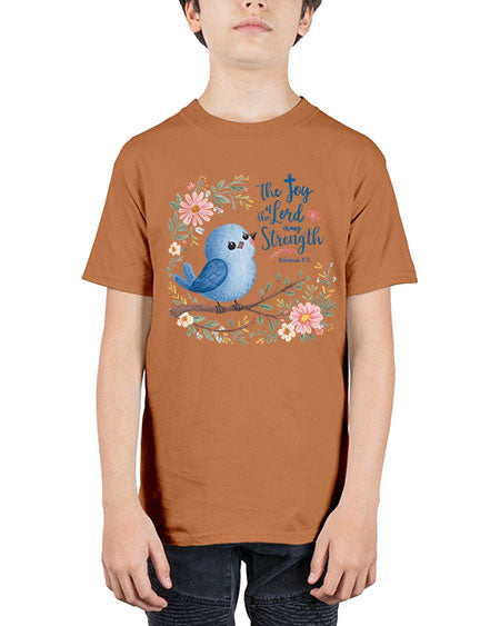 the joy of the lord is my strength 73# - birds - Youth Tee Unisex