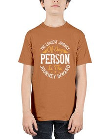 the longest journey of any person is the journey inward  551# - yoga - Youth Tee Unisex