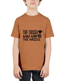 the tassel was worth the hassle 943# - graduation - Youth Tee Unisex