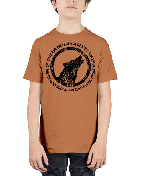 the tiger and the lion may be more powerful - wolf - Youth Tee Unisex