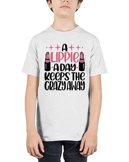 A Lippie A Day Keeps The Crazy Away Style 150# - beauty - fashion - Youth Tee Unisex