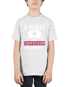 A Nurse is compassion in scrubs Style 18# - nurse - Youth Tee Unisex