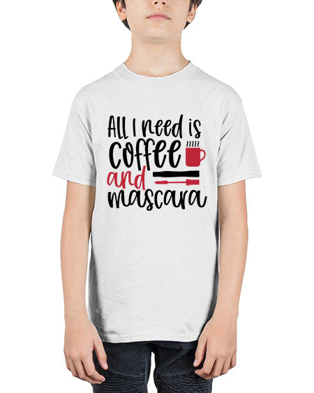 All I need is coffee and mascara design Style 259# - beauty - fashion - Youth Tee Unisex