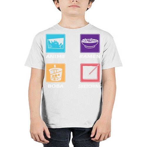Anime Ramen Boba Sketching Anime 218# - anime - Youth Tee Unisex