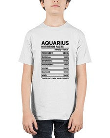 Aquarius Nutrition Facts 67# - aquarius - Youth Tee Unisex
