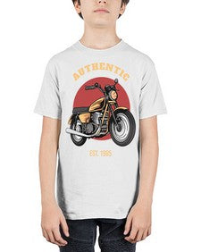 Authentic 8# - motorcycle - Youth Tee Unisex