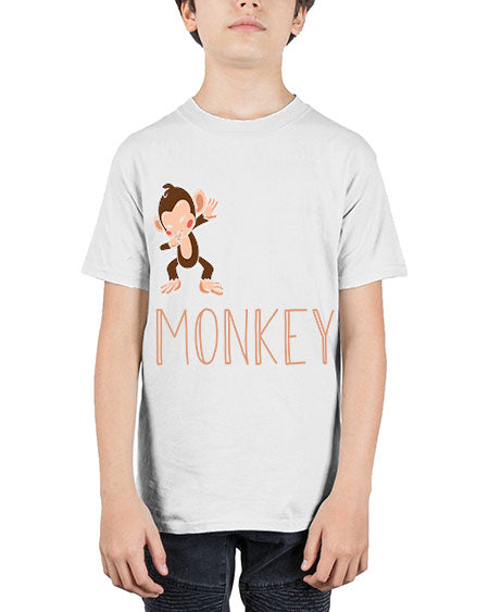 Awesome Monkey Cute Dabbing 2# - monkey - Youth Tee Unisex