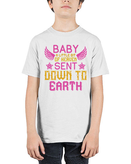 Baby A little bit of heaven sent down to earth Style 273# - baby - Youth Tee Unisex