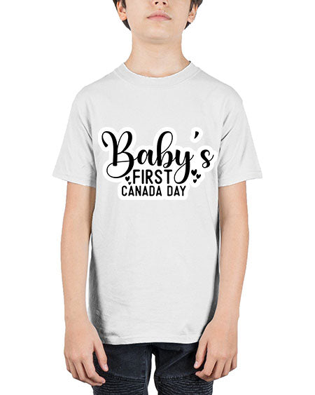 Baby s First Canada Day 275# - baby - Youth Tee Unisex