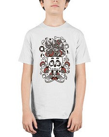 Barbell Skull Head 247# - skull and bones - Youth Tee Unisex
