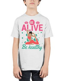 Be Alive be Healthy 112# - yoga - Youth Tee Unisex
