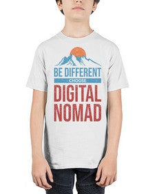 Be Different Choose Digital Nomad 28# - internet - Youth Tee Unisex