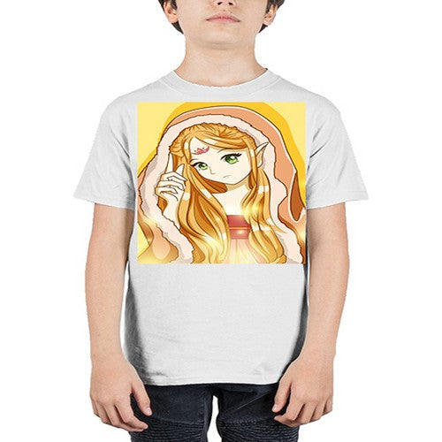 Beautiful and cute fairy queen with long yellow hair 70# - anime - Youth Tee Unisex