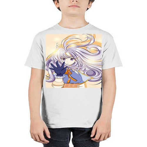 Beautiful and cute fairy with long purple hair 68# - anime - Youth Tee Unisex