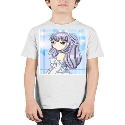 Beautiful and pretty princess silver hair 77# - anime - Youth Tee Unisex