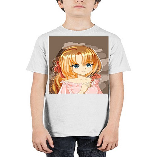 Beautiful princess with flowers 97# - anime - Youth Tee Unisex