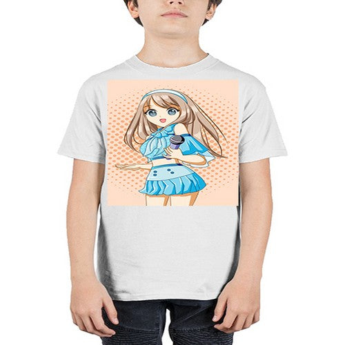 Beautiful singer woman with blue dress 179# - anime - Youth Tee Unisex