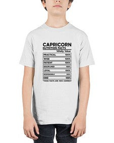 Capricorn Nutrition Facts 185# - capricorn - Youth Tee Unisex