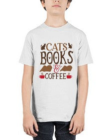 Cats Books Coffee Style 9# - cats - Youth Tee Unisex