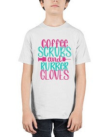 Coffee Scrubs And Rubber Gloves Style Style 665# - nurse - Youth Tee Unisex