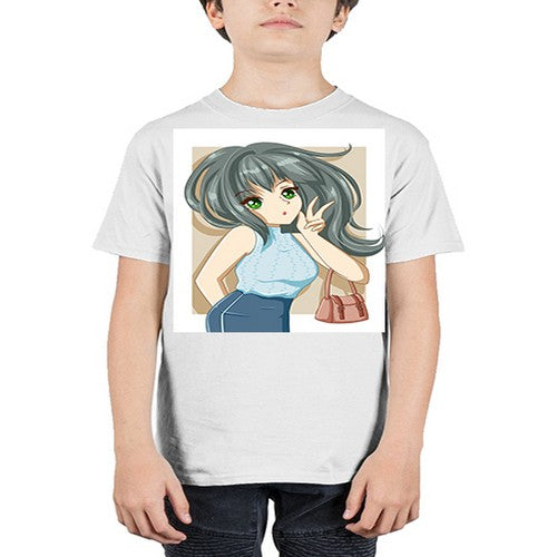 Cool and beautiful girl carry a fashion bag 96# - anime - Youth Tee Unisex
