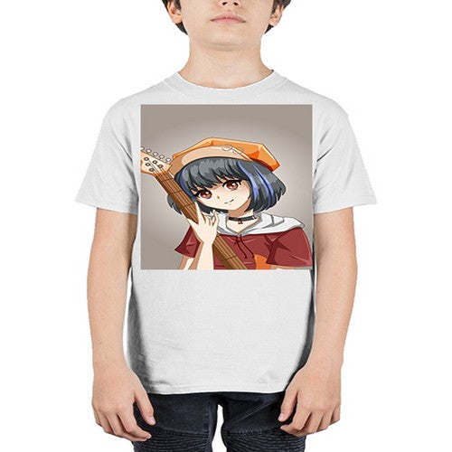 Cool and beautiful rockstar woman with guitar 8# - anime - Youth Tee Unisex