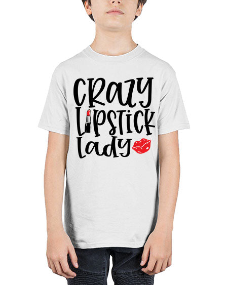 Crazy Lipstick Lady Style 240# - beauty - fashion - Youth Tee Unisex