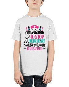 Cute Enough To Stop You Style Style 687# - nurse - Youth Tee Unisex