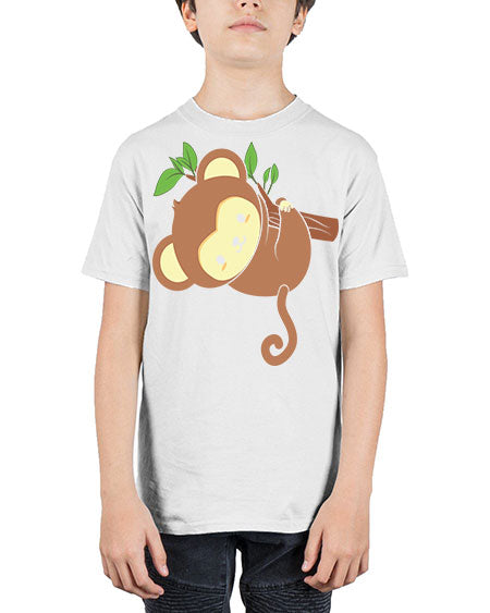 Cute Monkey Hanging on Tree 4# - monkey - Youth Tee Unisex
