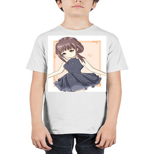 Cute and beatiful princess wearing black dress 117# - anime - Youth Tee Unisex