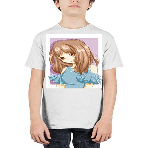 Cute and beautiful girl with blue blouse 101# - anime - Youth Tee Unisex