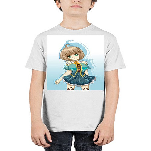 Cute and beautiful girl with blue dress game 22# - anime - Youth Tee Unisex