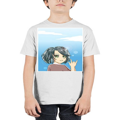 Cute and beautiful little girl with metal hand 151# - anime - Youth Tee Unisex