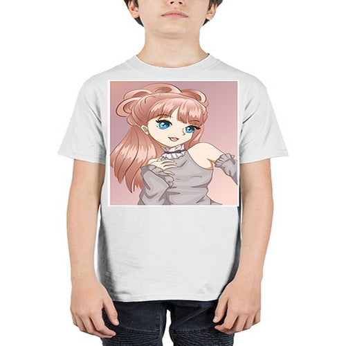 Cute and beautiful princess with brown long hair 55# - anime - Youth Tee Unisex