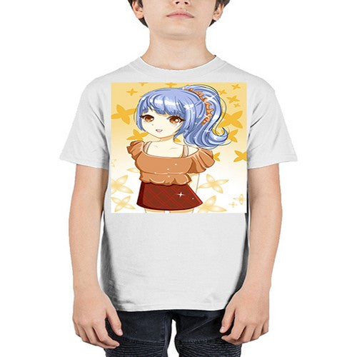 Cute and funny girl with blue hair 31# - anime - Youth Tee Unisex