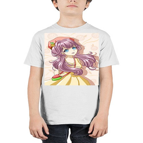 Cute and happy girl in summertime with fruit theme 33# - anime - Youth Tee Unisex