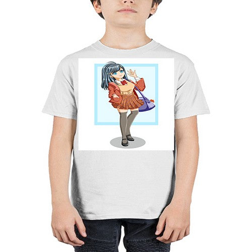 Cute and happy teenage girl back to school 175# - anime - Youth Tee Unisex