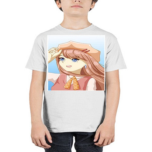 Cute beautiful and funny girl with hat 66# - anime - Youth Tee Unisex